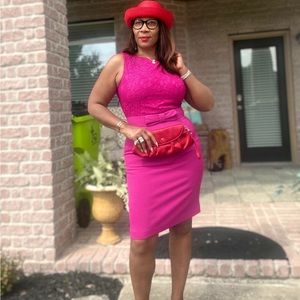 Customize your life! Wearing a Fuchsia dress! Wow!